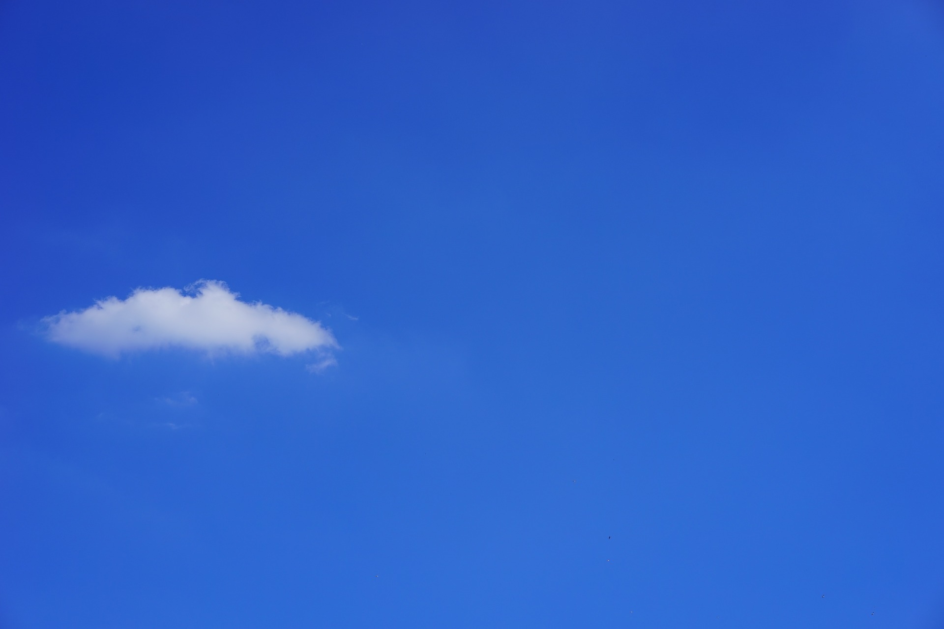 ciel bleu avec un petit nuage sans signification particulière